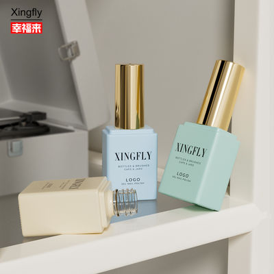 Goede prijs 17 ml vierkant gel nagelvat Custom UV gel nagellak lege glazen fles online