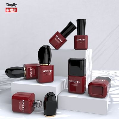 Custom 8ml Unieke Helder Leeg Gel Glas Gel Nagellak Flessen Met Kap Borstel