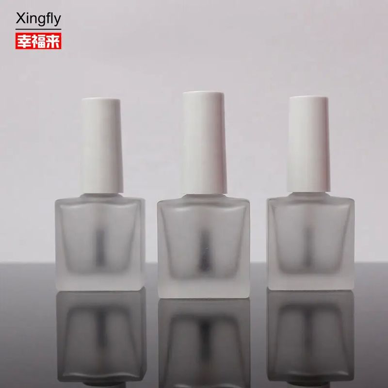 Vierkante 8 ml nagellak fles Custom kleur Spary coating Hot Stamping