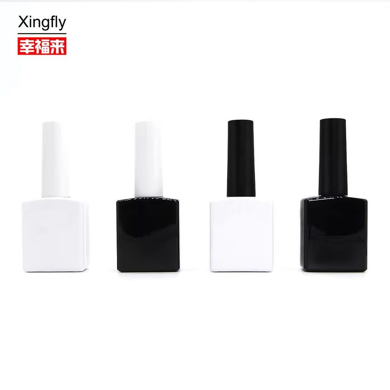 Vierkante nagellakfles Unieke 13 ml lege UV-gellakflessen met dop en borstel