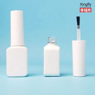 Ronde glazen 8 ml gellakfles met borstel en dop