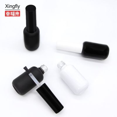 9 ml rond leeg glas UV gel nagellak Fles Mat zwart met borstelkap